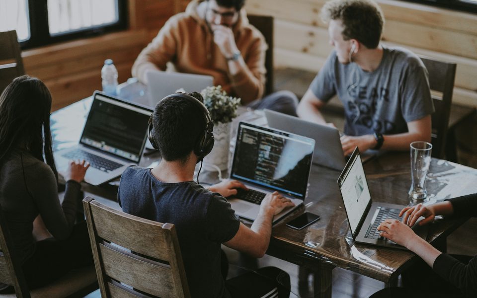 A product team building together